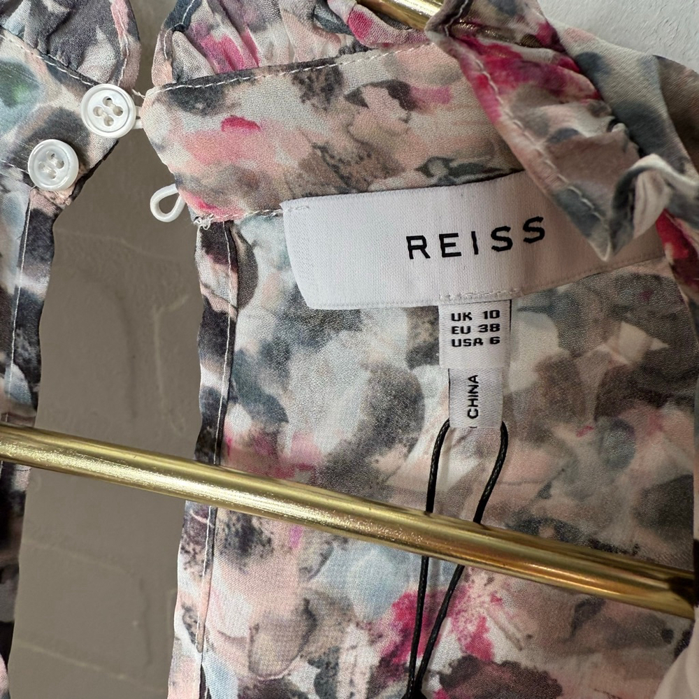 REISS Dakota Floral Printed Dress sz 6 NWT - Picture 11 of 13